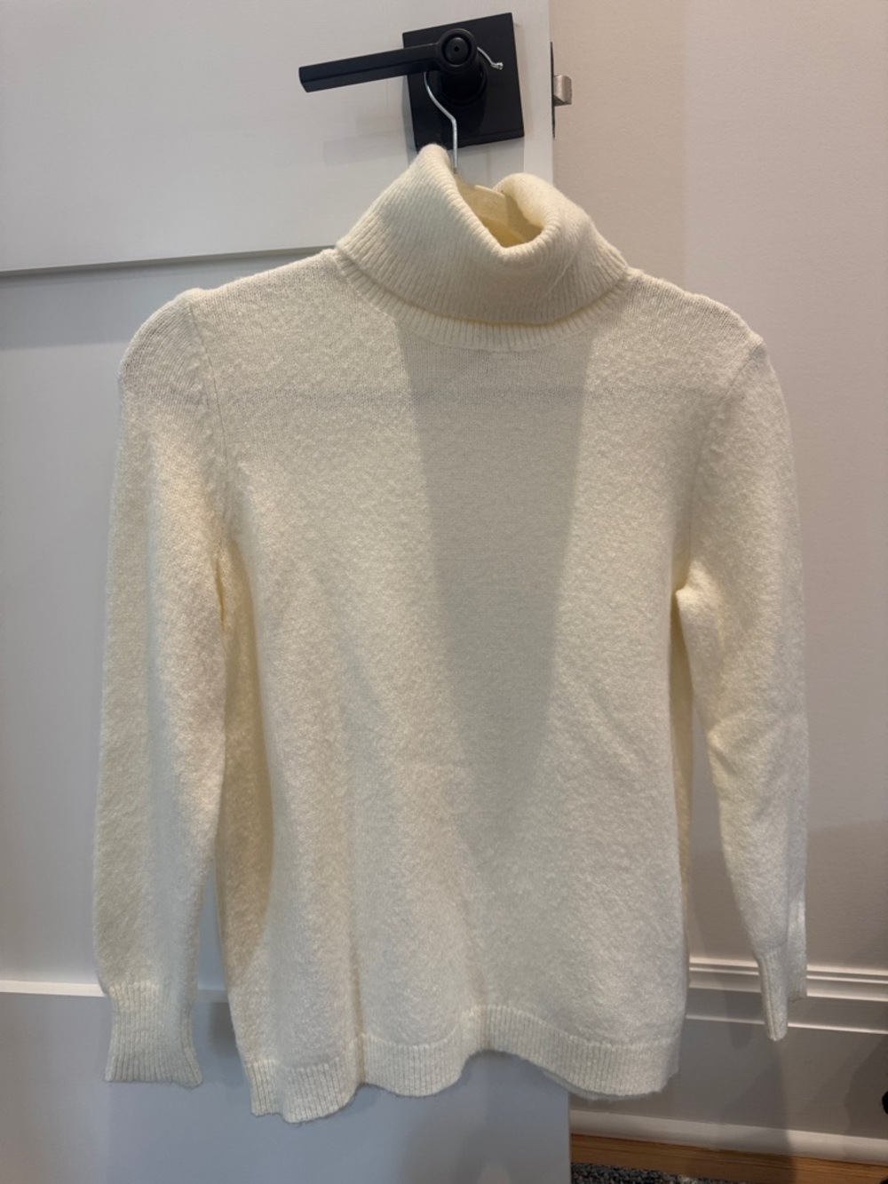 Joie Ivory Ribbed Turtleneck Sweater